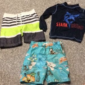 Boys 3T swim trunks swim shirt